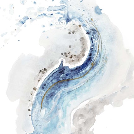 Framed Scrambled Blue River Print