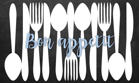 Framed Bon Appetit Silverware Print