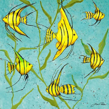 Framed School Of Fish IV Print