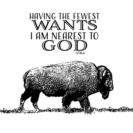 Framed Fewest Wants Nearest To God Print