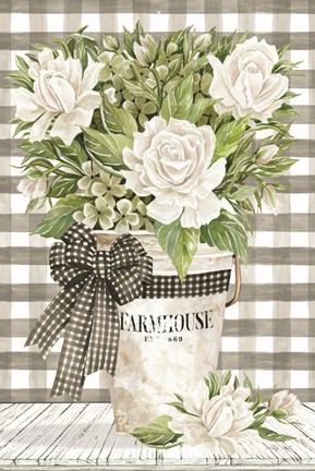 Framed Farmhouse Roses Print