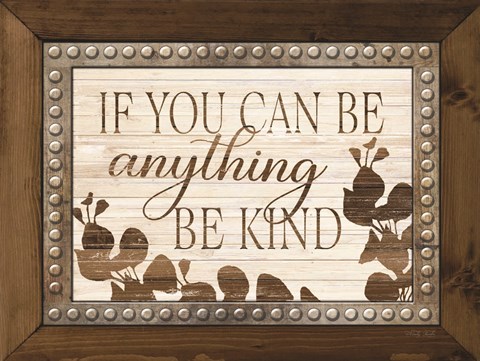 Framed Be Kind Print