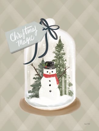 Framed Christmas Magic Snow Globe Print