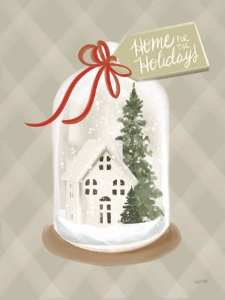 Framed Home for the Holidays Snow Globe Print