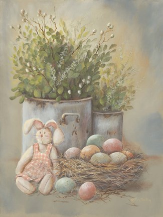 Framed Rustic Easter Vignette Print