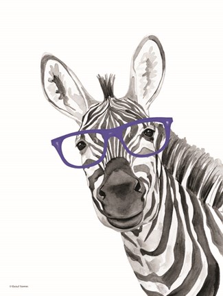 Framed I See You Zebra Print