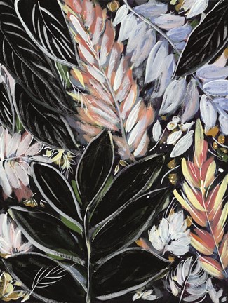 Framed Dark Palms I Print