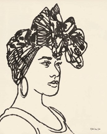 Framed Head Wrap Line Study Print