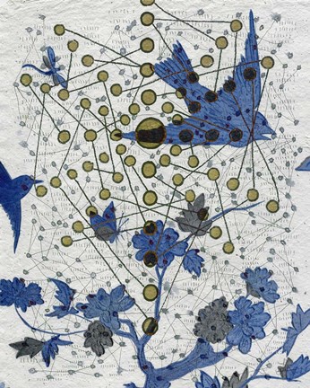 Framed Chakra Web with Wings Print