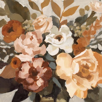 Framed Autumnal Arrangement I Print