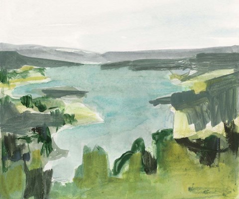 Framed Riverside Sketch II Print