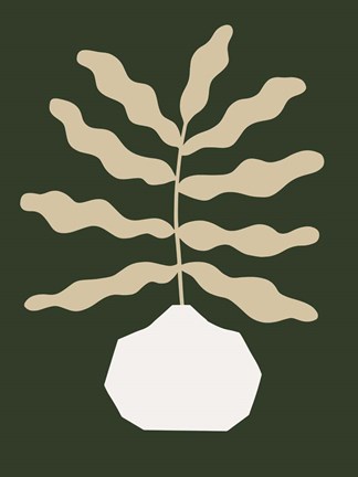 Framed Vase Silhouette I Print