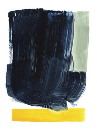 Framed Navy Blue Field II Print