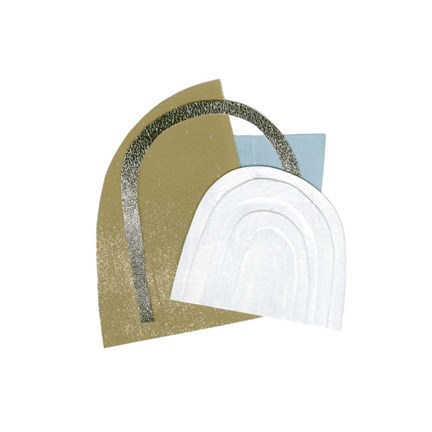 Framed Mod Rainbow Collage II Print