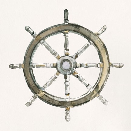 Framed At the Helm I Print