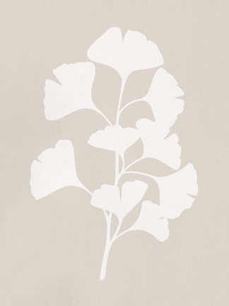 Framed Ginkgo Branch II Print
