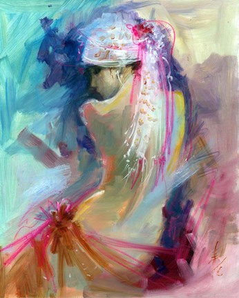 Framed Mood Alizarine I Print