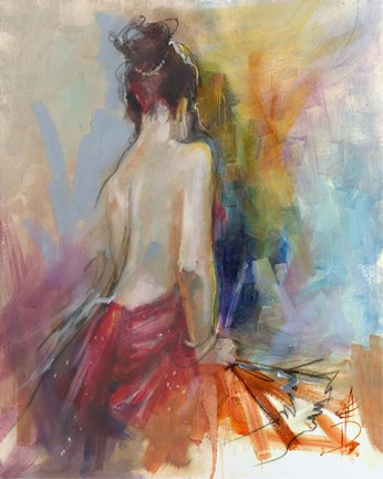 Framed Mood Alizarine II Print