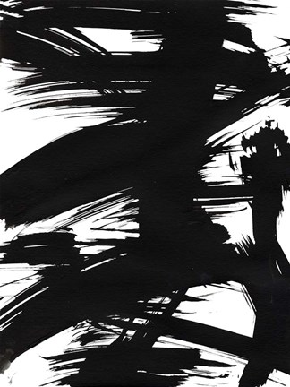 Framed Black Bamboo I Print