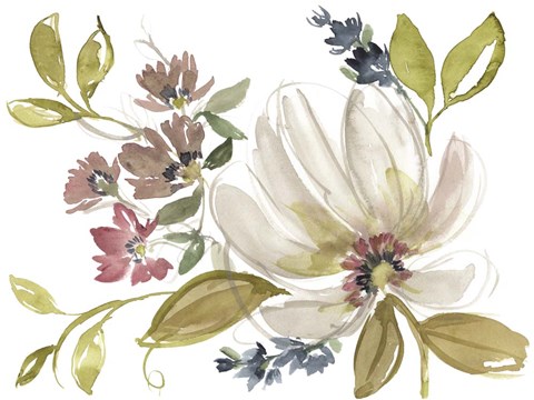 Framed Aubergine Composition I Print