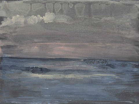 Framed Breaking Sea I Print