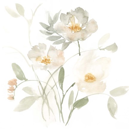 Framed Whispering Petals II Print