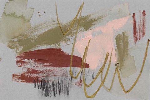 Framed Scribbles &amp; Paint I Print