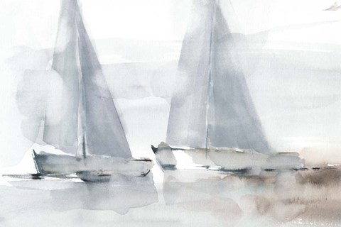 Framed Misty Sails I Print