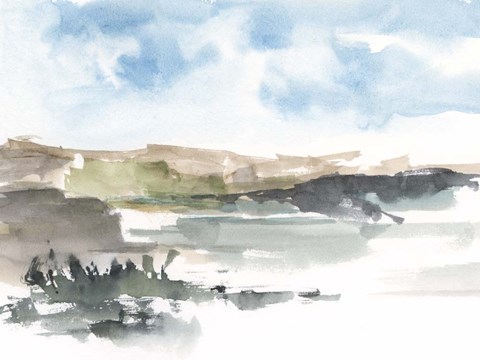 Framed Western Lake Study I Print