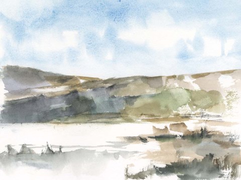 Framed Western Lake Study II Print