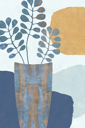 Framed Indigo Yellow Still Life III Print