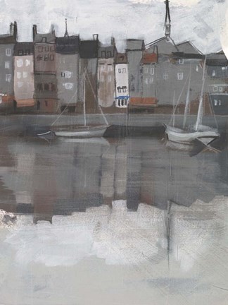 Framed Fishing Village II Print