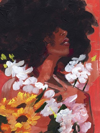 Framed Through the Flowers II Print