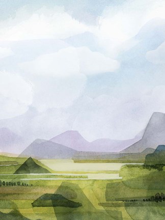 Framed Verdant Vale II Print