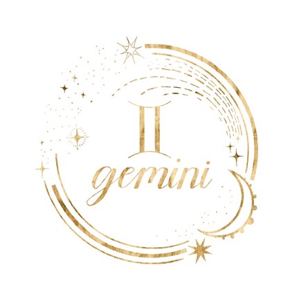 Framed Gilded Astrology III Print