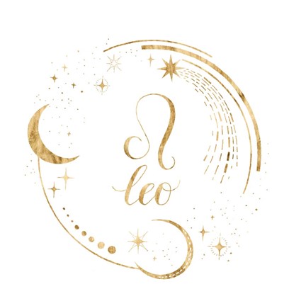 Framed Gilded Astrology V Print