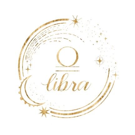 Framed Gilded Astrology VII Print