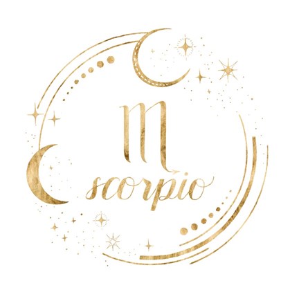 Framed Gilded Astrology VIII Print