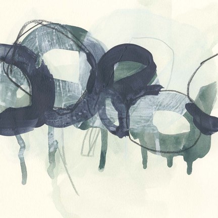 Framed Chainlink Verdigris I Print