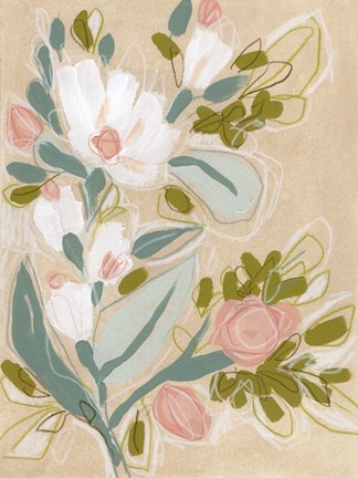 Framed Spring Sketch I Print