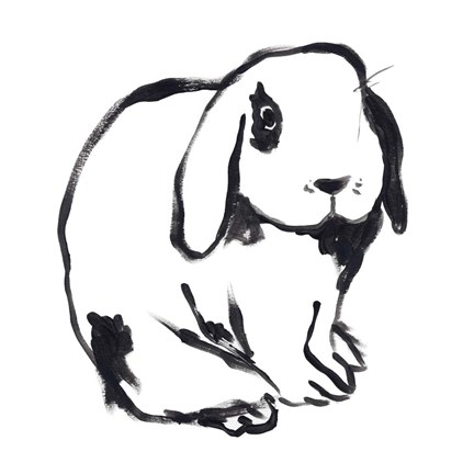 Framed Winter Rabbit III Print