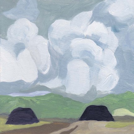 Framed Quiet Village II Print