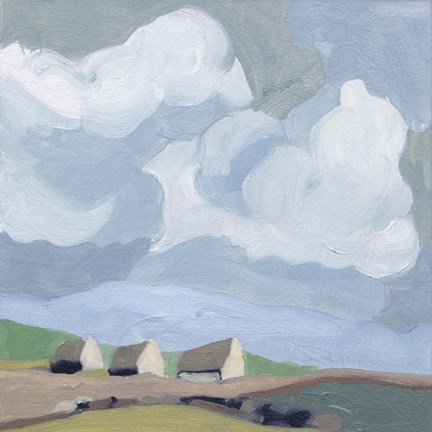 Framed Quiet Village III Print