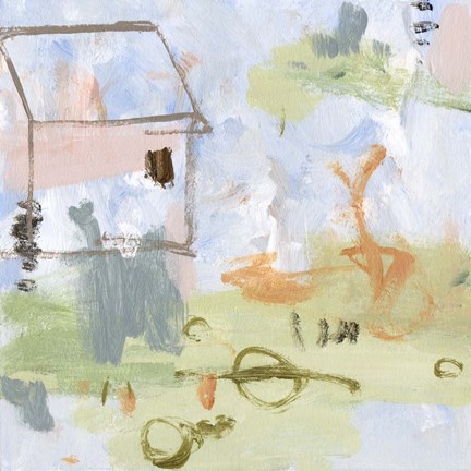 Framed Hopscotch Doodles II Print