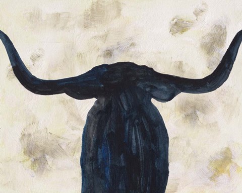 Framed Blue Shadow II Print