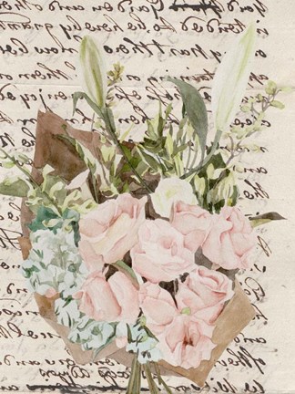Framed Wrapped Bouquet II Print
