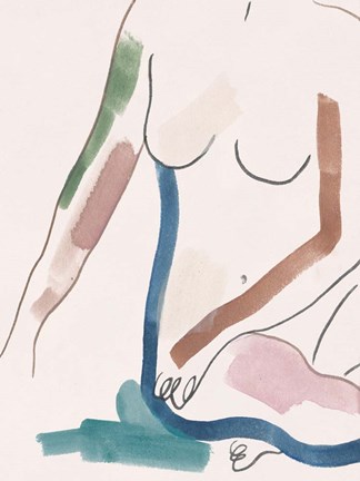 Framed Seated Female Figure IV Print