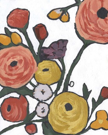 Framed Stretching Blooms II Print