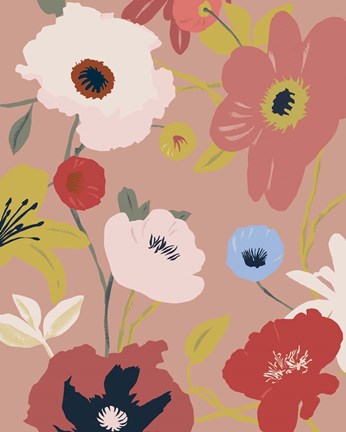 Framed Merry Mallow I Print