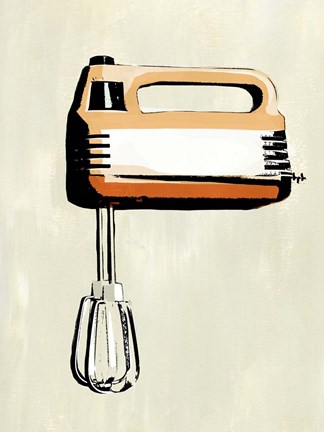 Framed Retro Kitchen Appliance III Print